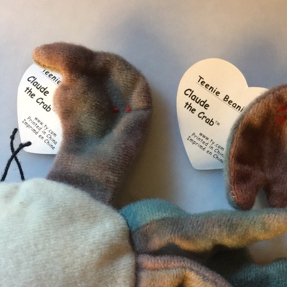 Ty Beanie Babies Claude and Teenie Beanie Babies Claude the Crabs - Picture 10 of 12